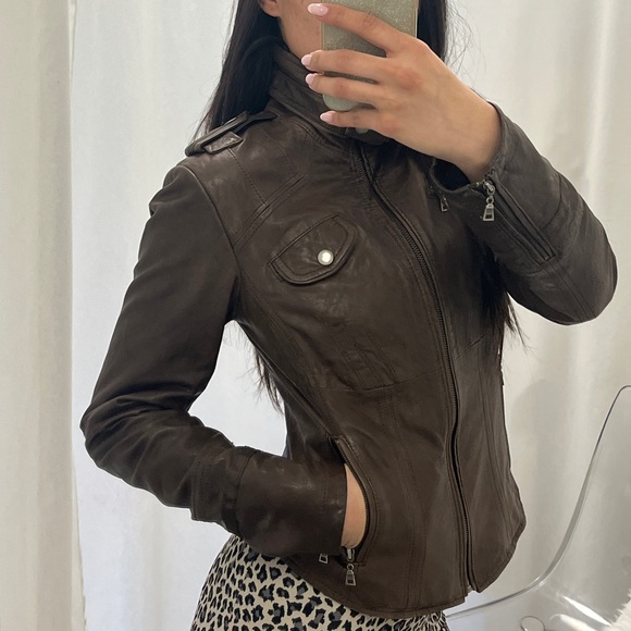 vintage 90s Danier motorcycle jacket - Picture 2 of 6